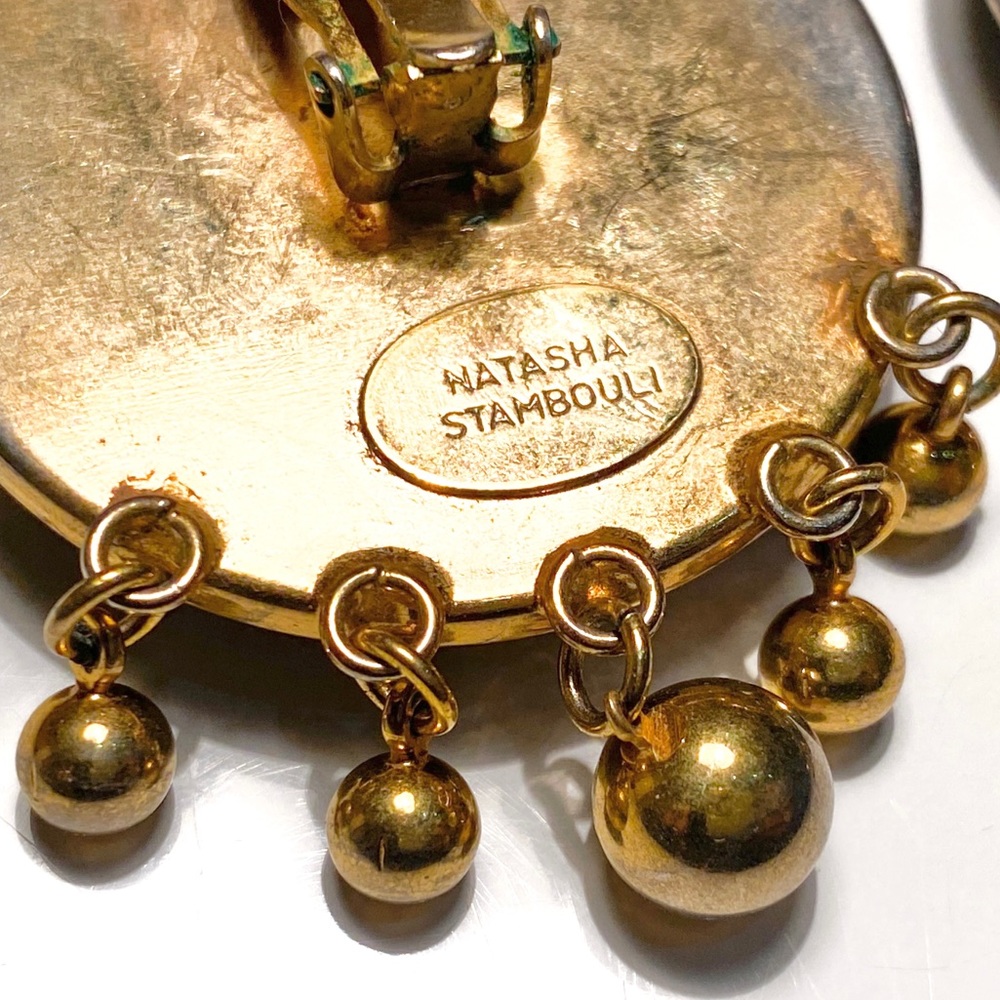 Vintage Natasha Stambouli Large Earrings - Picture 13 of 15